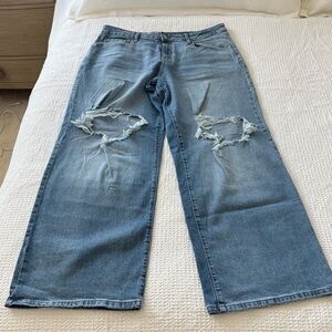 Wild Fable Light Blue Distressed Flare Jeans
